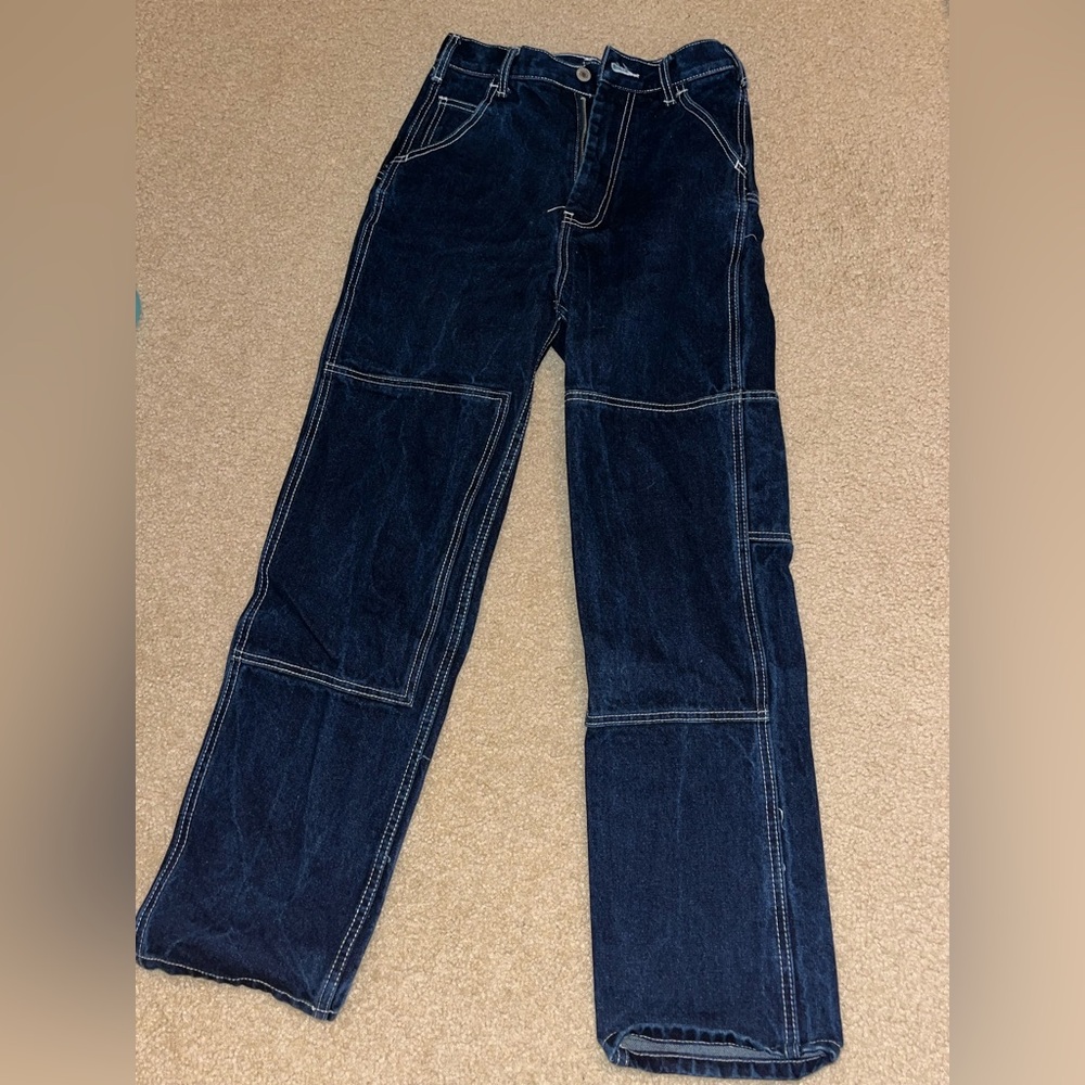 Brandy Melville John Galt dark blue straight leg jeans, Small, NWOT